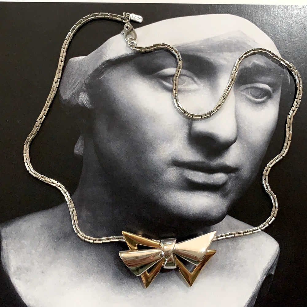 Vintage rare Monet Bow Necklace